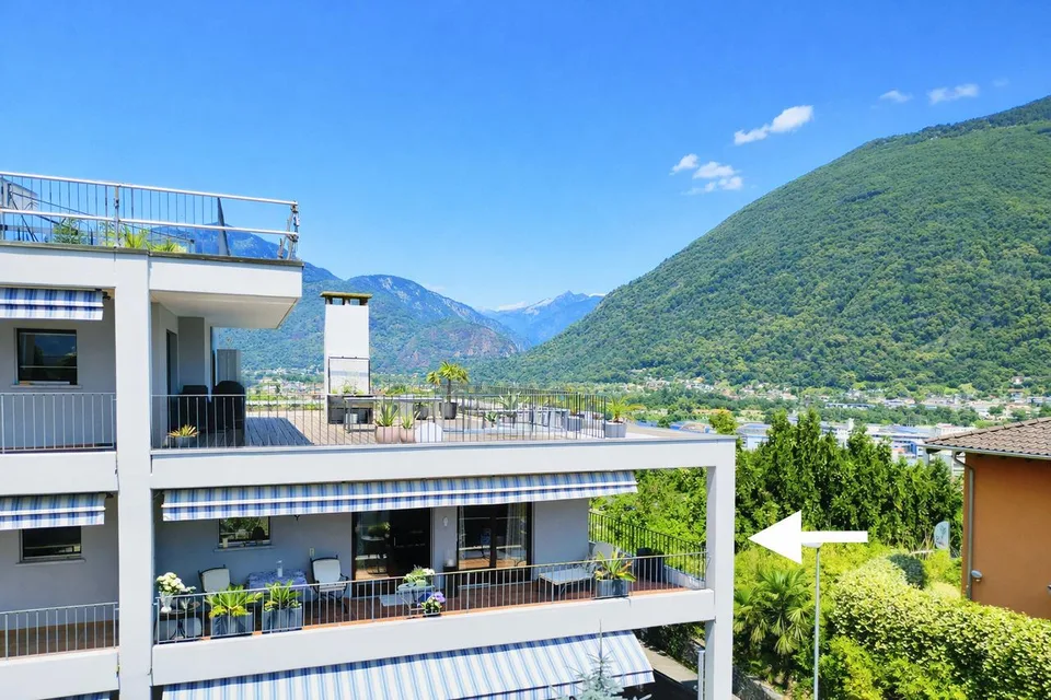 Casa vacanza ad Ascona con terrazza panoramica, vicino al centro città