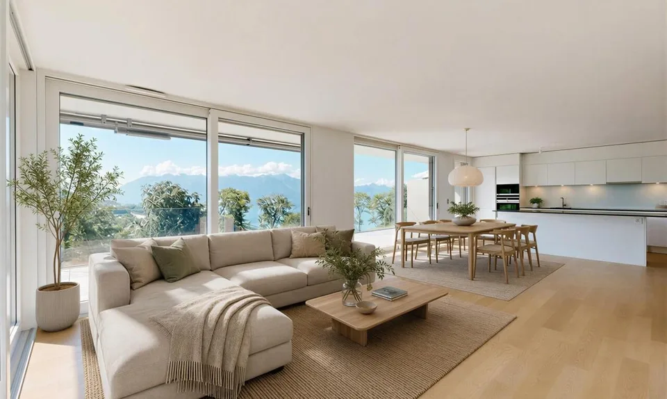 Appartement d'exception avec vue panoramique sur le lac et les Alpes
