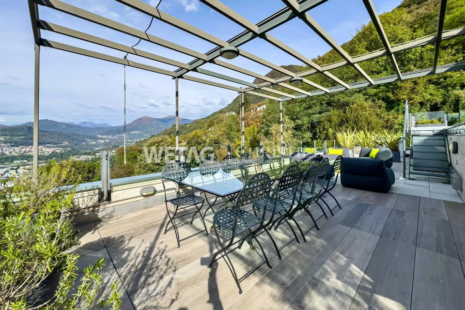 Lugano-Aldesago: modernes Penthouse mit herrlichem Seeblick, Dachterrasse zu verkaufen, auch als Zweitwohnsitz möglich – Foto 10 von 13