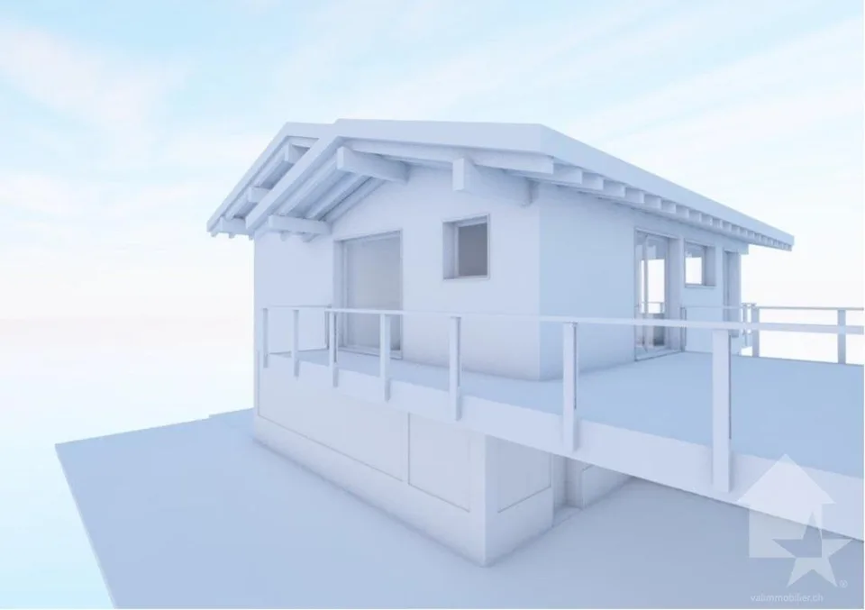 Under construction, traditional chalet, quiet neighborhood, panoramic view