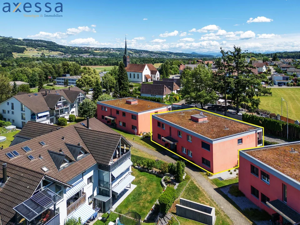 Appartamento giardino 3,5 locali con quota di giardino privato a Fischbach-Göslikon