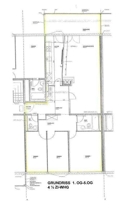 Appartement spacieux 4.5 pièces avec cheminée et balcon