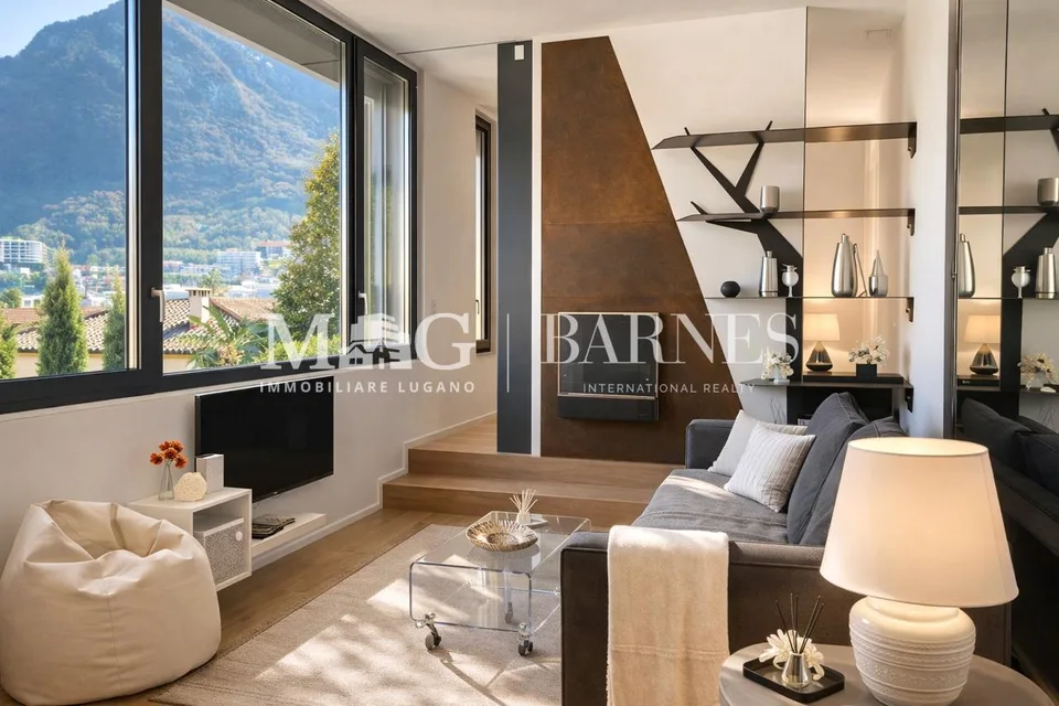 Lugano Centro vicino LAC: Appartamento 2.5 locali vista lago