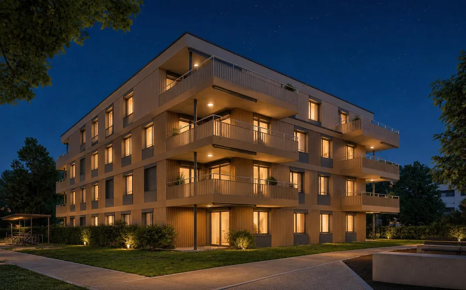 "Neue top 4½-Zimmer-Wohnungen - "Bachpromenade" - Courgevaux"