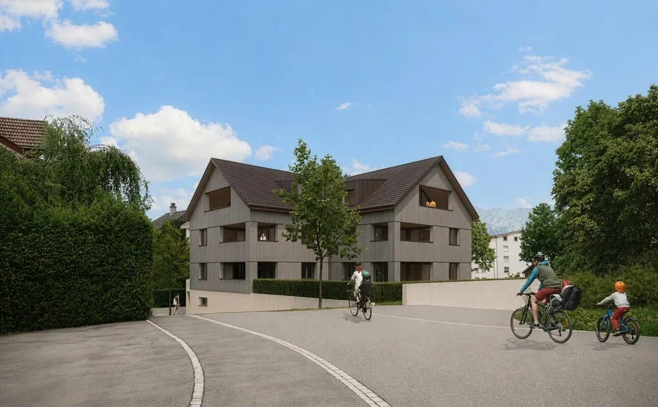 Appartamento in proprietà attraente di 4 ½ locali in una zona residenziale idillica e tranquilla a Buchs