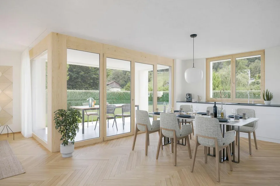 Appartamento in proprietà attraente di 4 ½ locali in una zona residenziale idillica e tranquilla a Buchs