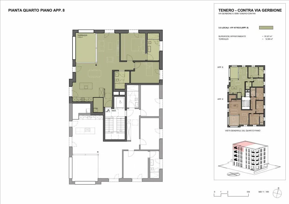 Residenza Gerbio - App. 8 - 3.5 locali - 4°P