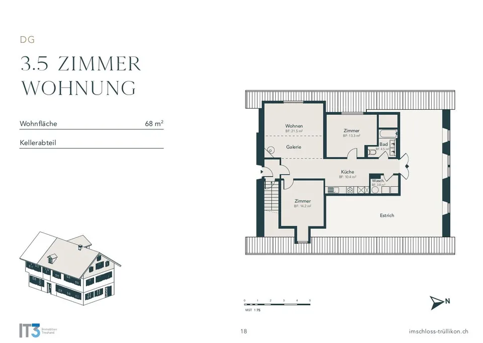 Einzigartige 3.5-Zimmer-Dachwohnung in Trüllikon – foto 8 di 8