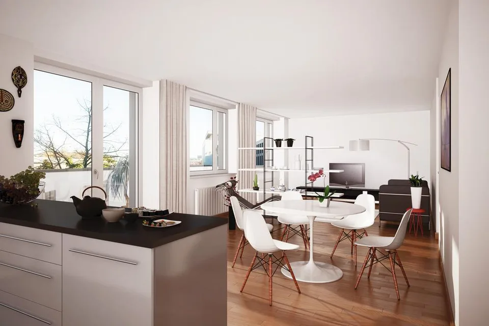 Exclusive city apartment with a view of the green