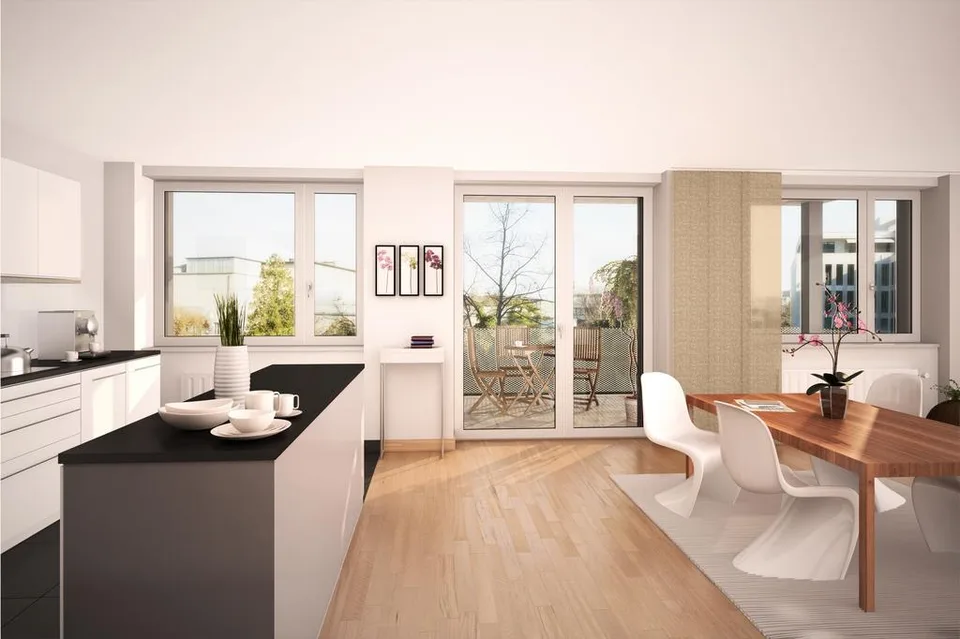Exclusive city apartment with a view of the green