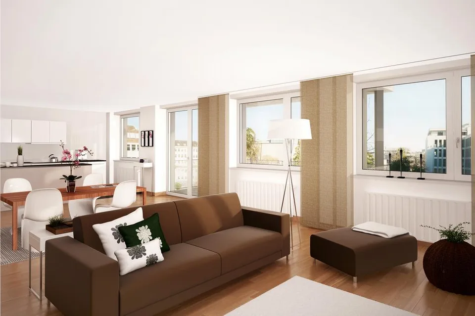 Exclusive city apartment with a view of the green
