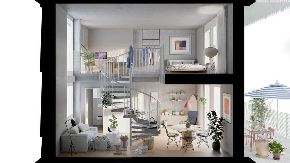 MIETEN OHNE KAUTION, Grosszügige Maisonette-Lofts im Industrie-Look