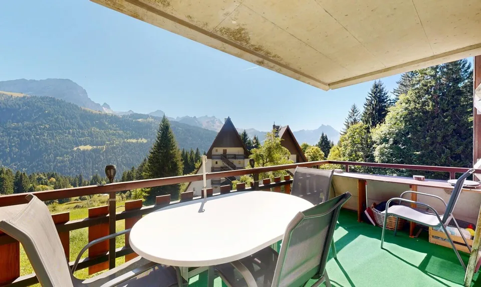 Gryon - 2-Zimmer-Wohnung - Blick auf die Muverans und Dents du Midi