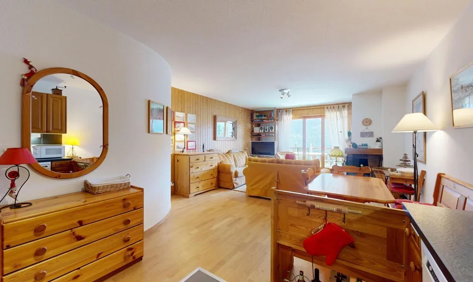 Gryon - 2-Zimmer-Wohnung - Blick auf die Muverans und Dents du Midi
