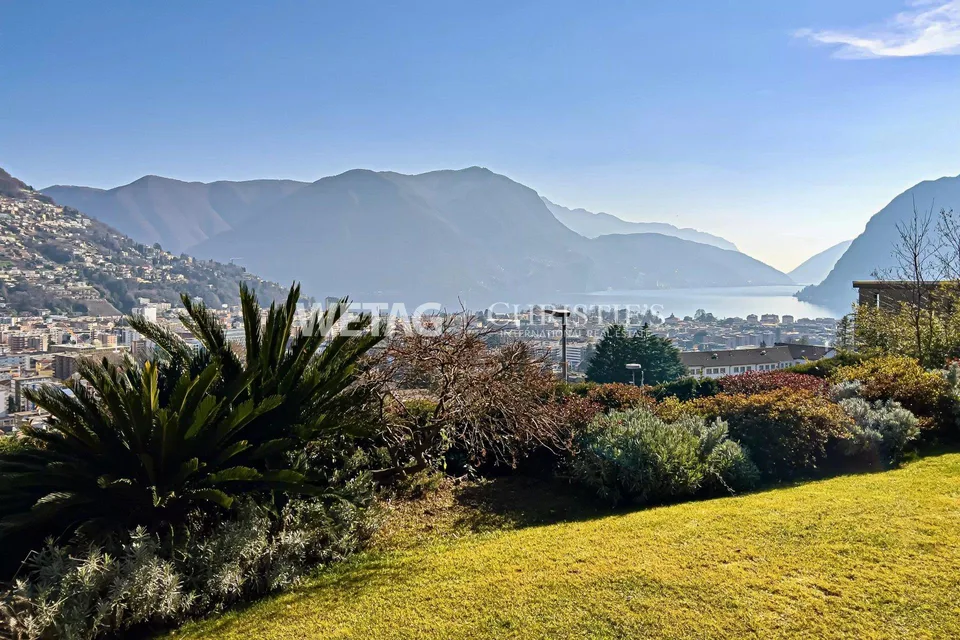 Lugano-Savosa: Wohnung mit grossem Privatgarten & Blick auf den Lug...