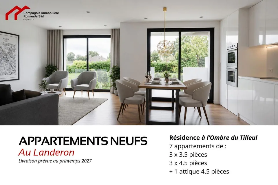 Appartement neuf en rez-de-jardin (Livraison printemps 2027)
