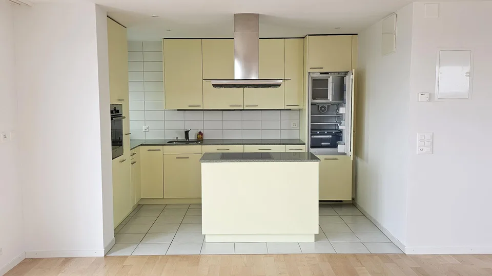 Appartement attique refroidi de 3,5 pièces avec vue sur Zurich à Bucheggplatz