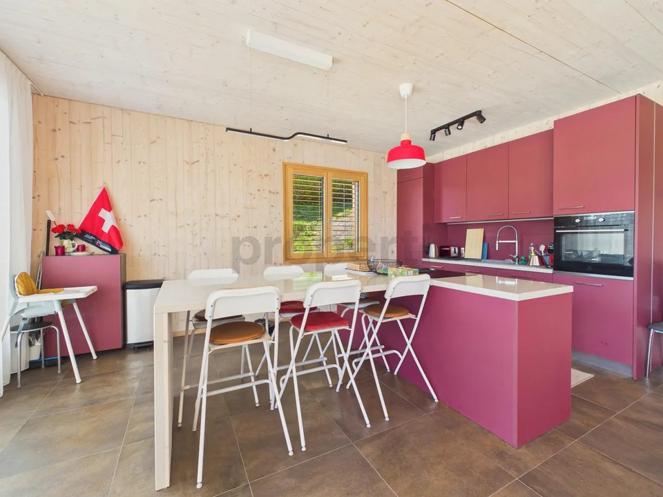 Moderne 5.5 pièces maison mitoyenne avec parking, Lens