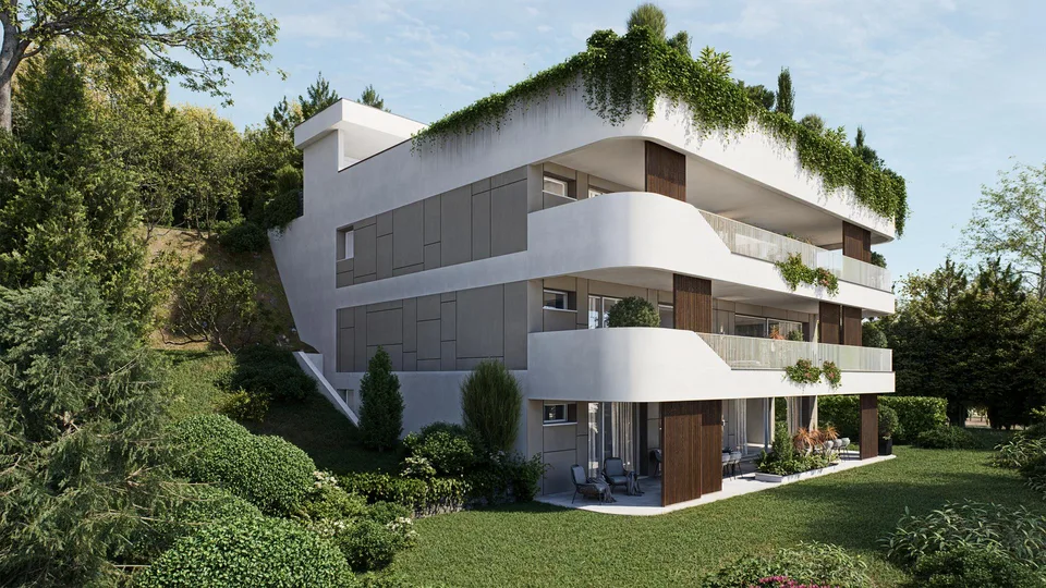 PRESTIGIÖSE 3.5 ZIMMER WOHNEINHEIT MIT SEEVIEW UND GARTEN IN CAPOLAGO