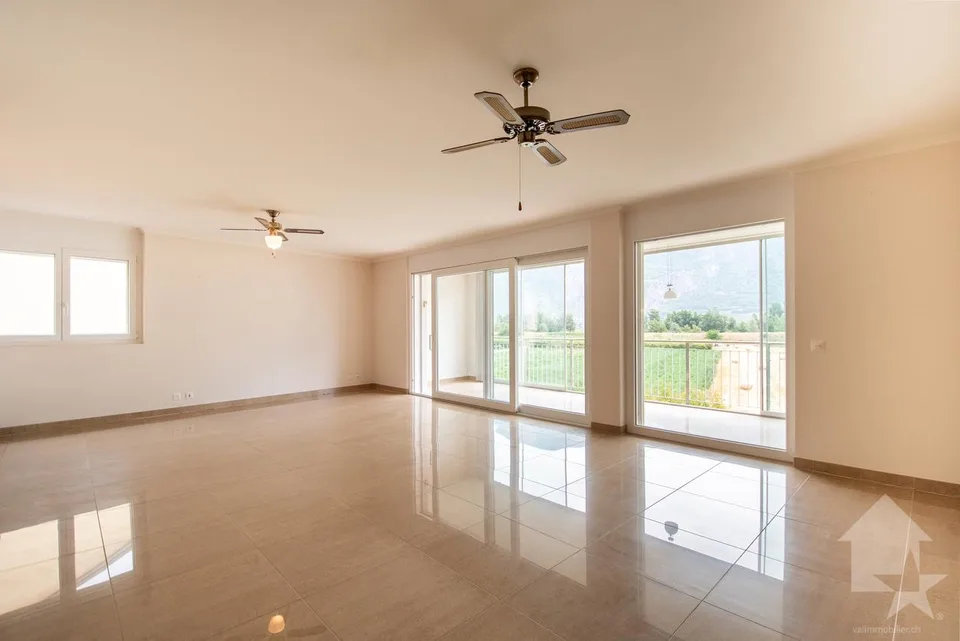 Spacieux appartement traversant dans les bains de Saillon