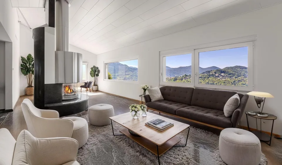Exklusive Villa 5.5 mit Pool und atemberaubendem Blick in Muzzano