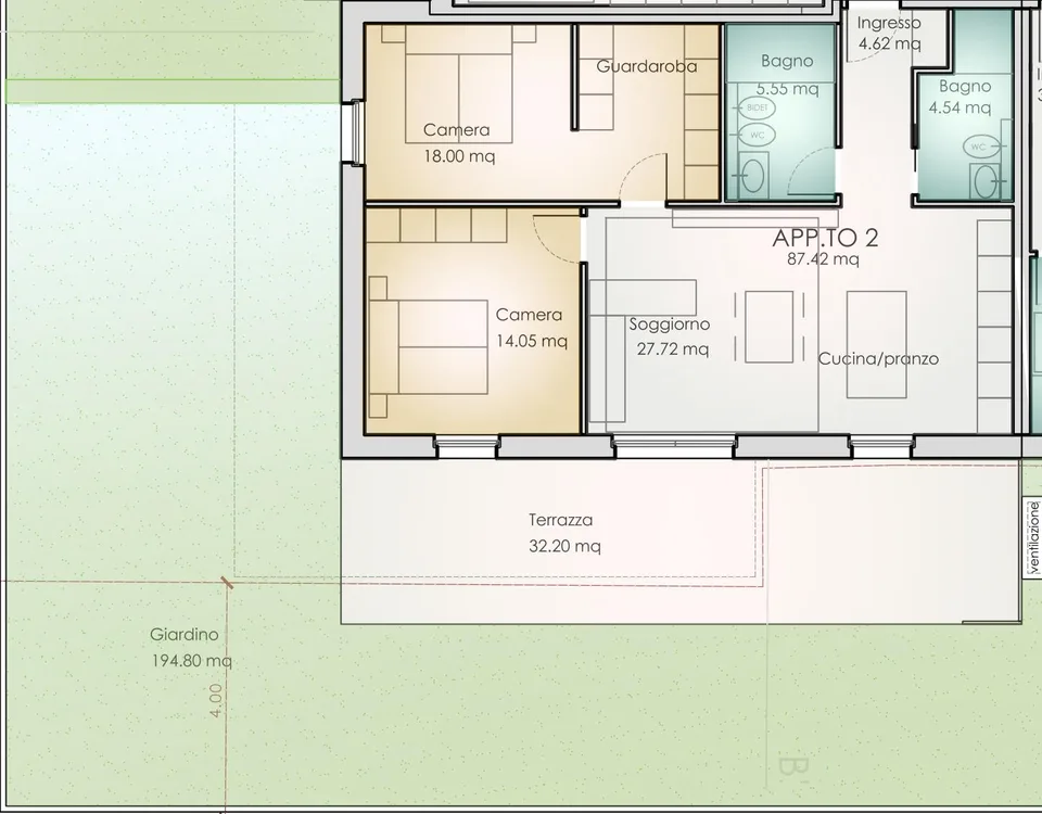 Appartement moderne 3.5 pièces avec jardin privé à Vacallo – photo 7 sur 7