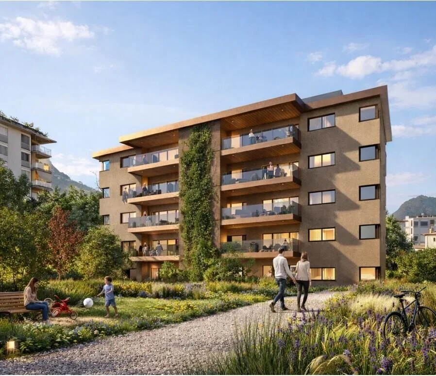 4.5 de luxe avec toit-terrasse et piscine privée à Pregassona