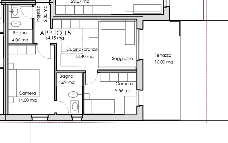 PRÄCHTIGE 3.5 ZIMMER LETZTE ETAGE MIT DACH TERRASSE IN VACALLO – Foto 7 von 7