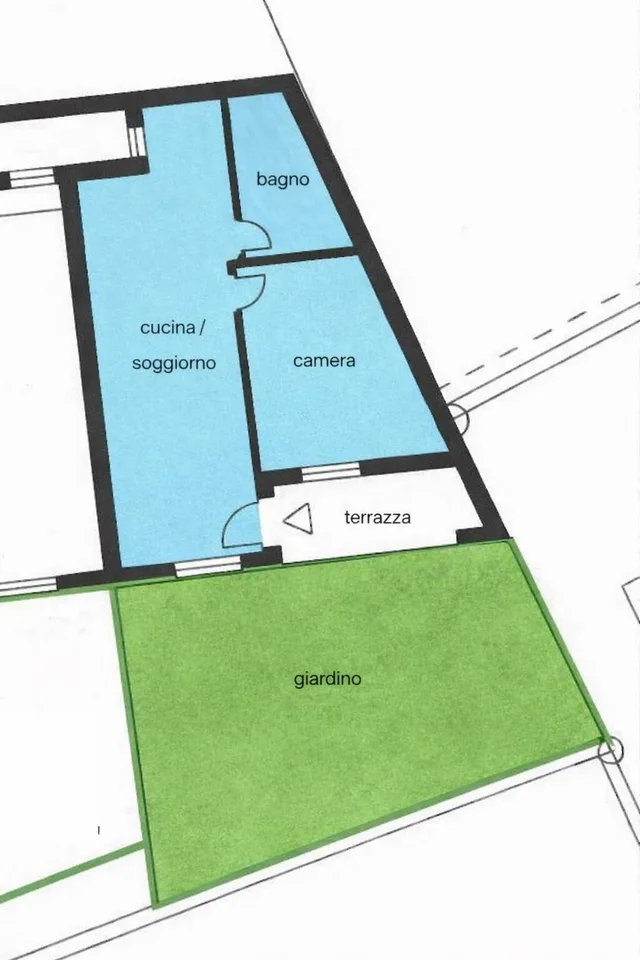 LUMINEUX 2.5 PIÈCES AVEC PISCINE ET GRAND JARDIN À BARBENGO – photo 10 sur 10