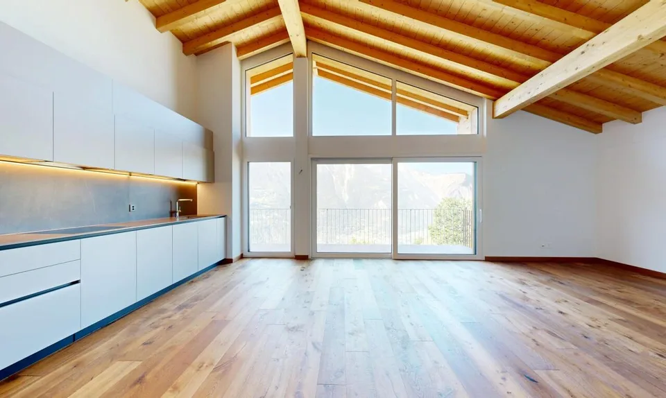 Neues Apartment mit Panoramablick, 5 Minuten von Leuk