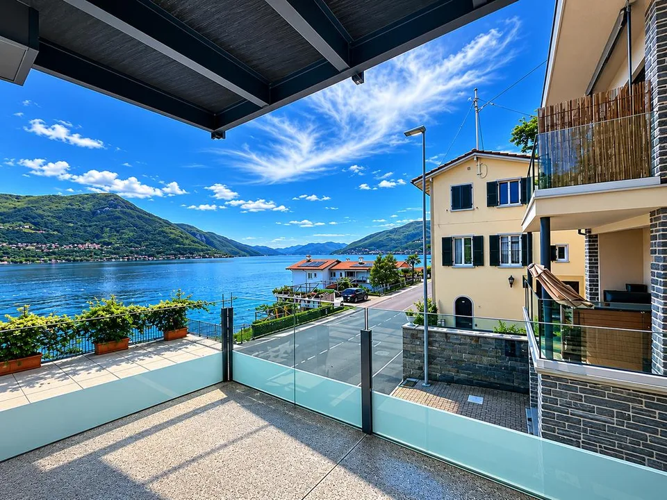 BRISSAGO - VERKAUFT HELLES 3.5-ZIMMER-WOHNUNG MIT ATEMBERAUBENDER SEEVIEW