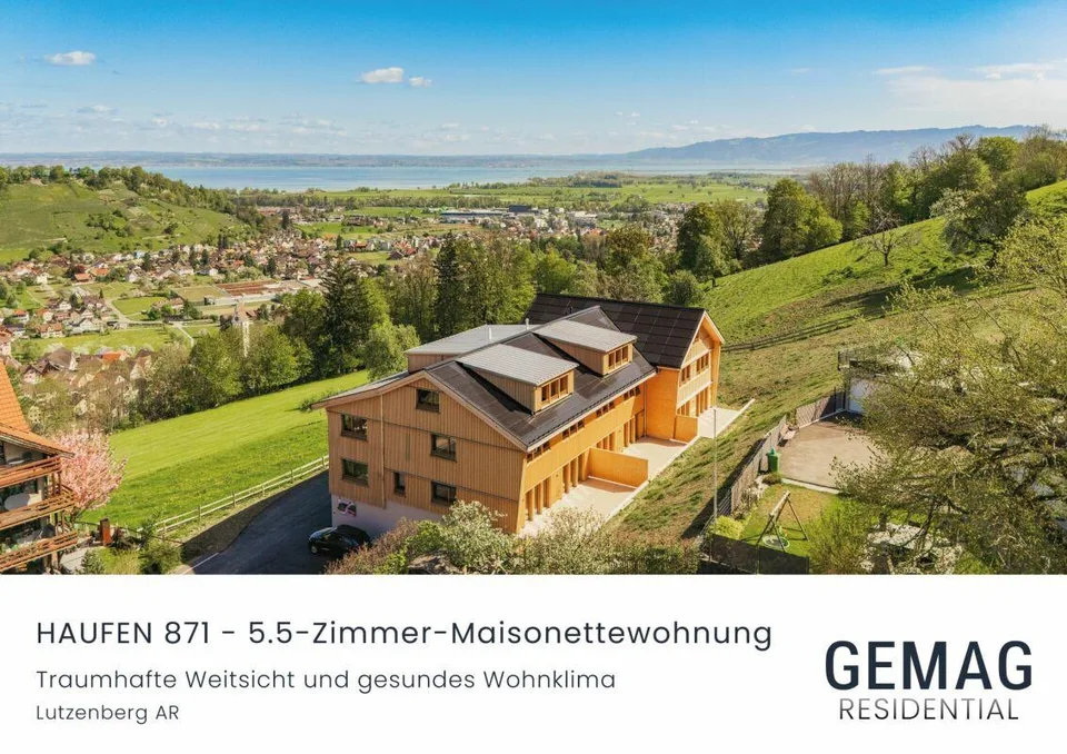 HAUFEN 871 - 5.5-Zimmer Maisonette-Wohnung mit traumhafter Seesicht
