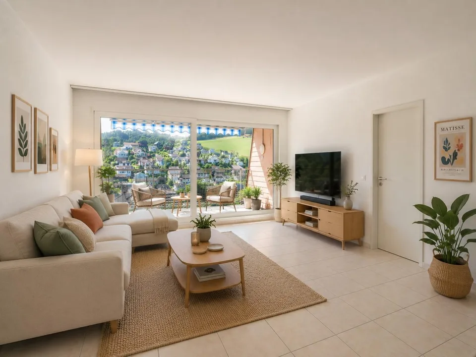 Zentrale 4.5-Zi. Dachwohnung mit zwei Balkonen