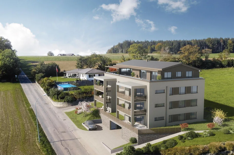 NEUBAU / Grosszügige und helle Gartenwohnung mit Top-Aussicht