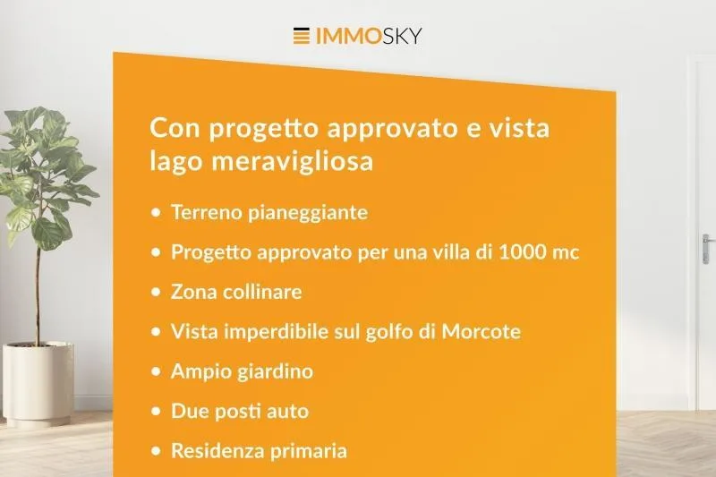 Posizione idilliaca con progetto approvato