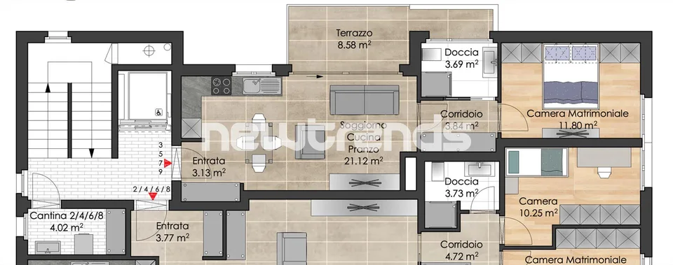 Lugano centre, 2,5 pièces avec balcon à proximité de tous les services – photo 17 sur 17
