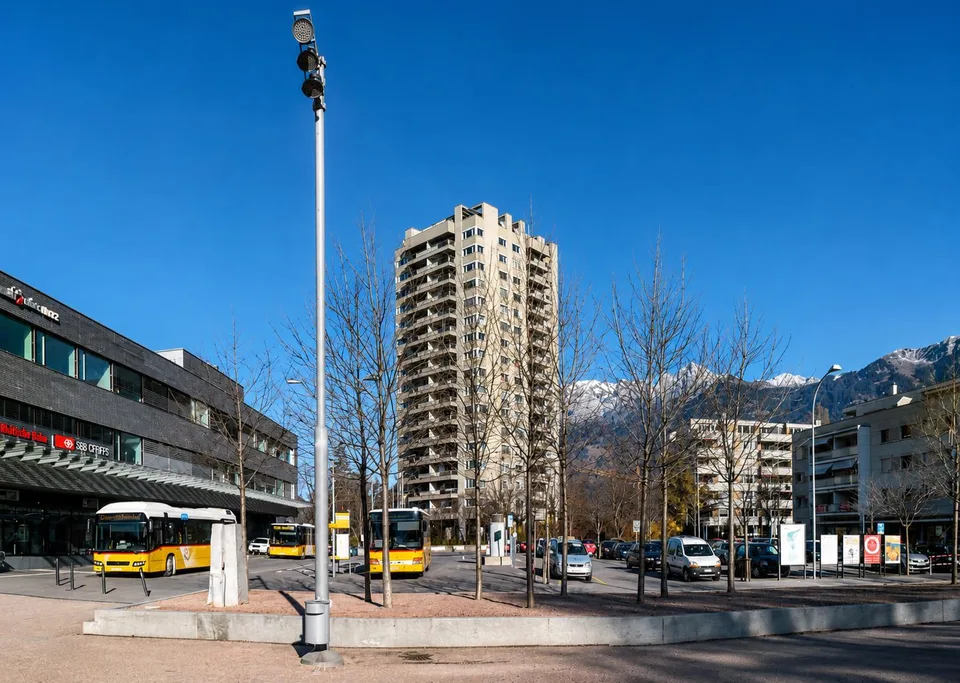 Wohnen mit Weitblick: 3.5-Zimmer-Wohnung im 9. Stock beim Bahnhof Land