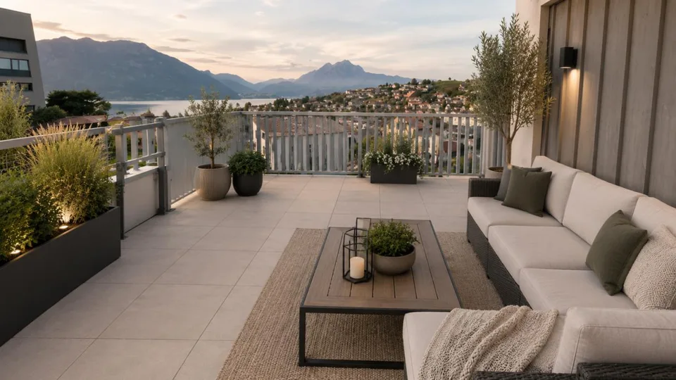 Neuwertige 3.5 Zimmer-Attikawohnung mit See- und Bergpanoramasicht