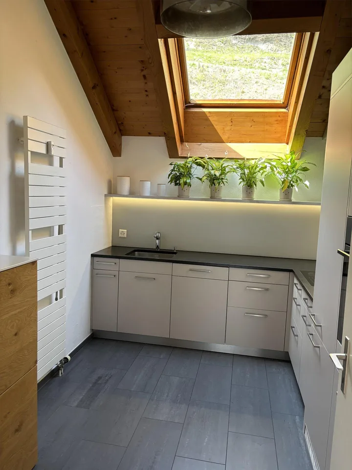 Charmante 3,5-Zimmer-Dachwohnung mit Dachausbau & Bergsicht in Tamins