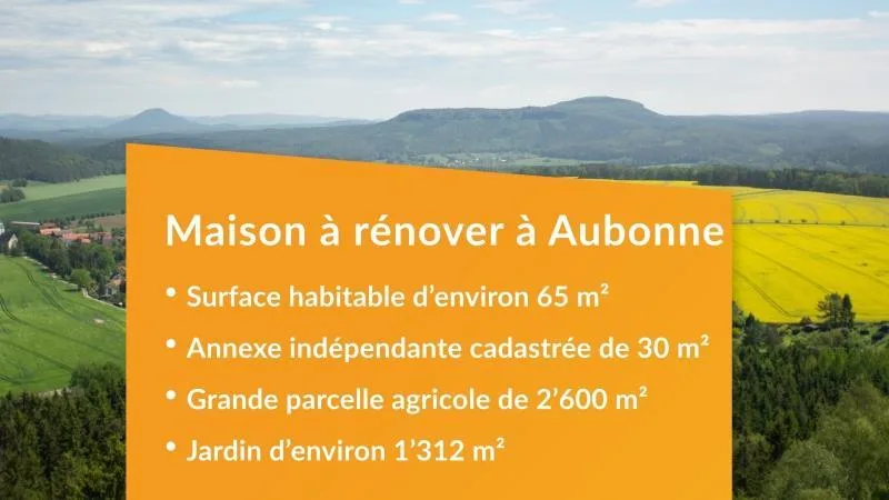 Maison individuelle à rénover sur parcelle agricole à Aubonne