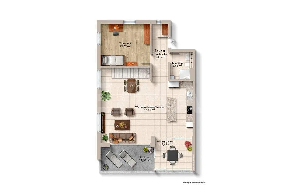 Grosszügiges Wohnen auf zwei Etagen - 180.8 m² Maisonette