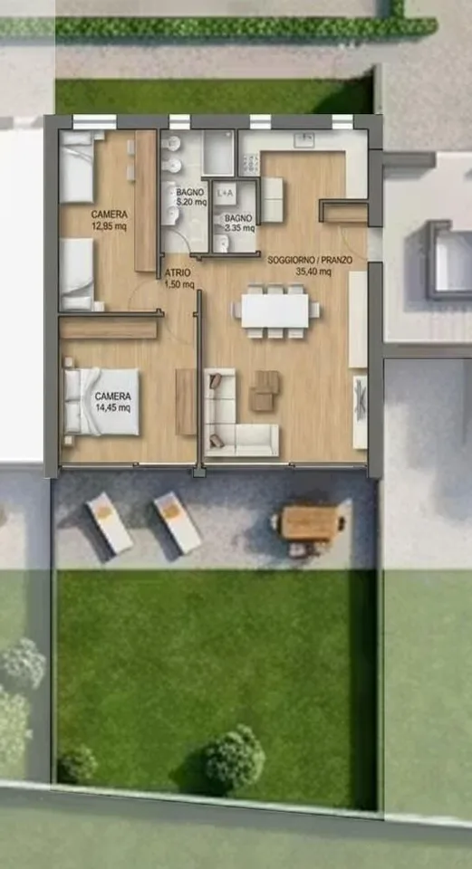 ESCLUSIVO 3.5 LOCALI CON GIARDINO A LUGANO A2 – photo 6 sur 6