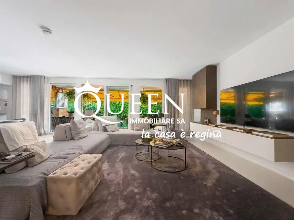 Lugano-Viganello: elegante appartamento 5.5 locali con terrazza e giar
