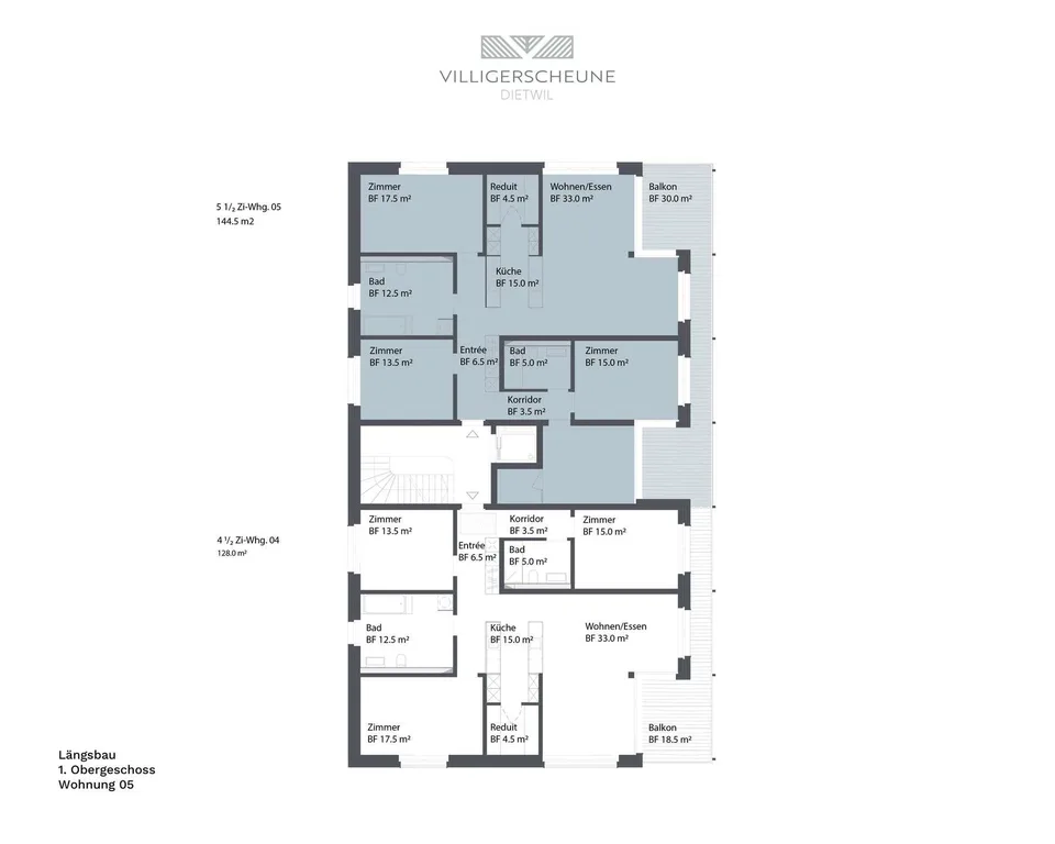 "Villigerscheune" 5.5 Zimmer Obergeschoss Wohnung – Foto 8 von 9