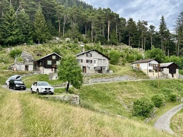 Chalet mit zwei Wohnungen und Panorama-Bergsicht   /   casa ticines...