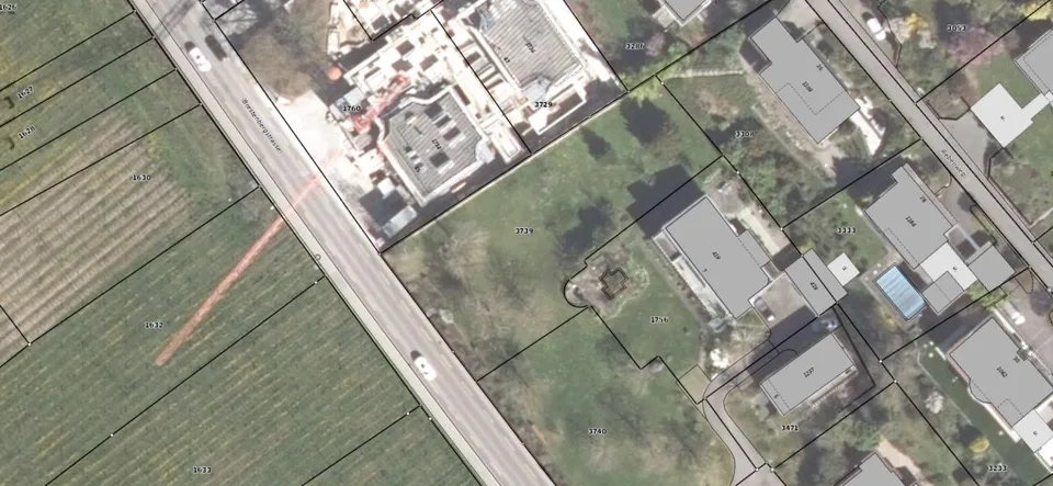 Exklusive Baulandparzelle mit 1'350 m2 in leichter Hanglage - unver...