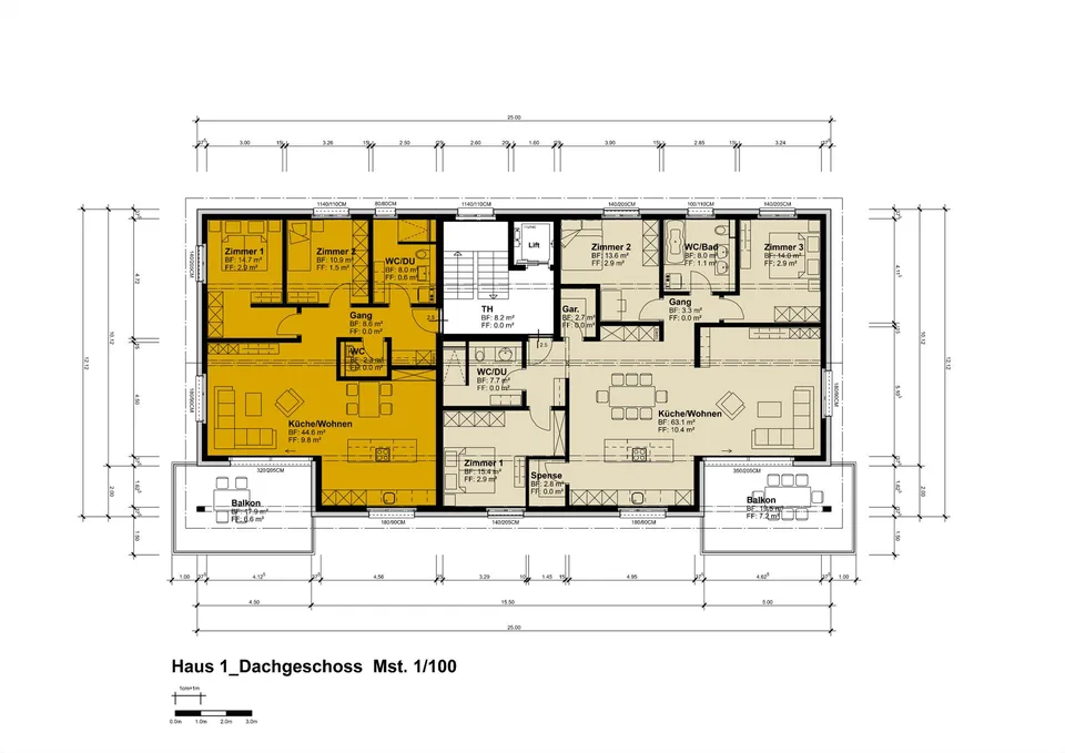 Überbauung am Rain 4½-Zimmerwohnung Dachgeschoss | H1