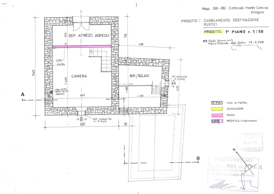 MONTI DI COMINO-Rustico mit genehmigter Baubewilligung zur Renovation – Foto 20 von 22