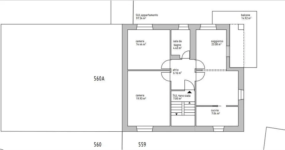 Bellinzona, ampio 3,5 con grande balcone angolare – photo 10 sur 12