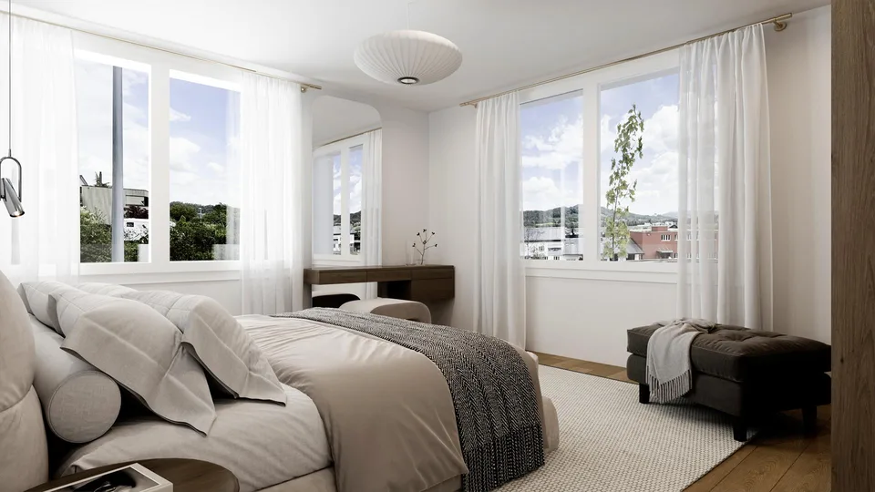 "Wohnen mit Weitblick - Gartenwohnung mit gedeckter Terrasse und Garte